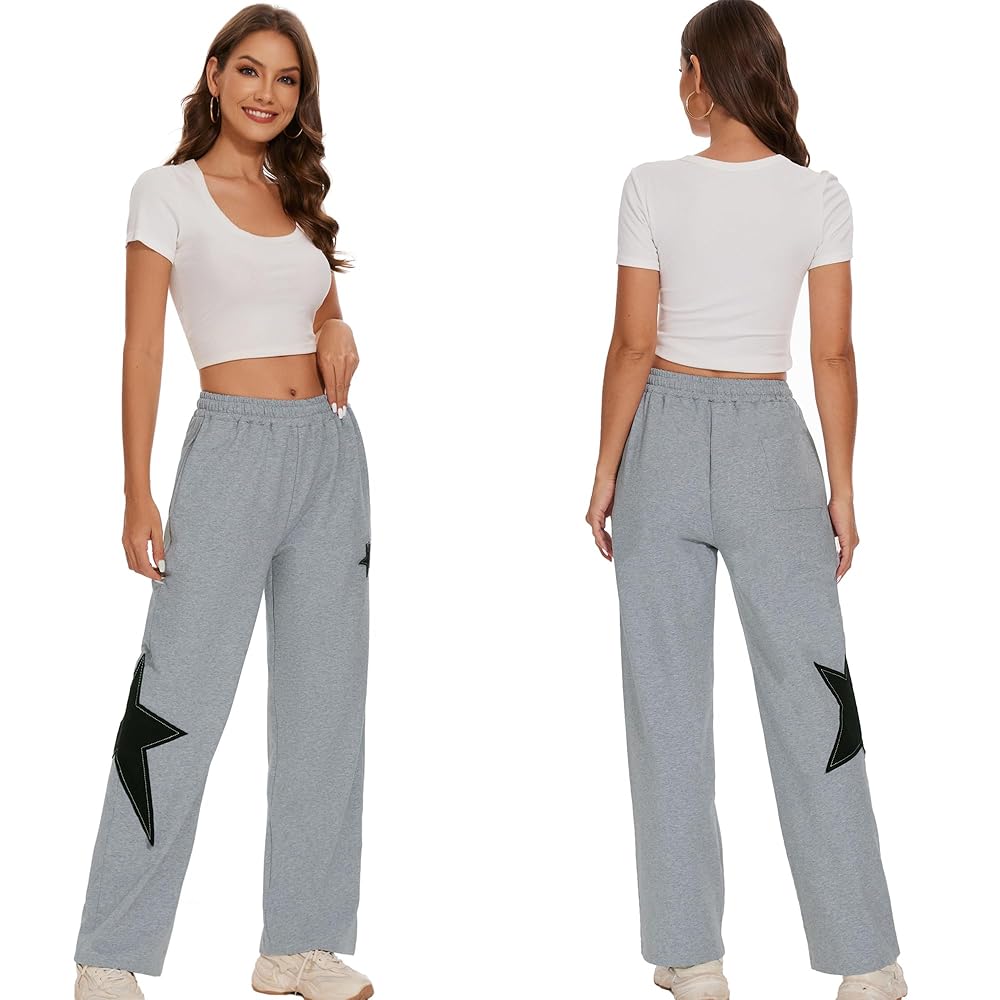 [ NERDY ]★韓国人気★WOMEN'S SHIRRING SWEATPANTS Amazon.com: Sunidol Women's Y2K Star Pants Causal Drawstring